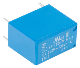 Przekaźnik mocy 12V dc SPST TE Connectivity 450mW, montaż PCB 320Ω Otwór przezierny
