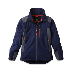 Kurtka typu softshell, OSTROV, rodzaj Męski, L, Poliester 94%/elastan 6%, Granatowy