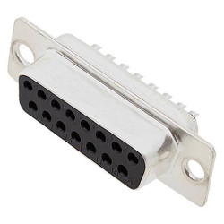 Encitech 2101-0200-12 DM15-SS D-Sub 15-pin Receptacle Solder Bucket