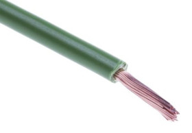 Kabel trzynormowy, dł. 100m 2,5 mm², 30 A, 1 kV DC, 600 V AC, Maks. +105C Zielony Zgodność z trzema normami, RS PRO