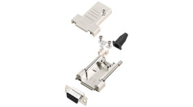 Osłona tylna D-Sub 9 -pinowe Cynk Wpust górny Encitech Connectors DE