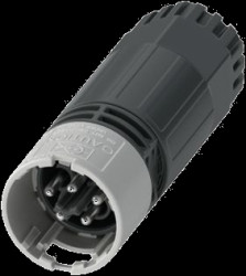 Plug, 5 pole, screw connection, Duo-Unlock lock, straight, 1308664