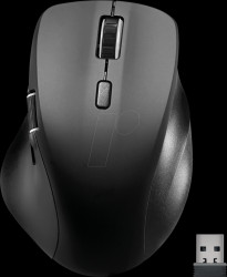SL-630021-RRBK Mouse, Bluetooth/wireless, ergonomic, black