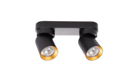 Lampa Sufitowa Andy 2Xgu10 Czarny + Złoty Ml9935 Milagro