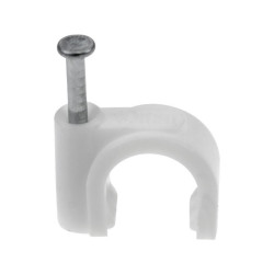 Uchwyt kablowy okrągły z gwoździem NFO-12 typu FLOP-12 biały (100 szt.) 3787310 Next