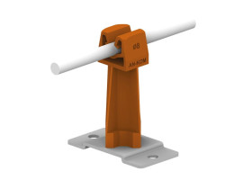 Uchwyt na drut przykręcany Z-zatrz.H=7cm /OG/ brązowy AN-11U/OG/ C192144 AN-KOM