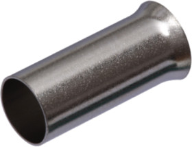 Uninsulated wire end ferrule, 0.25 mm², 6 mm long, silver, 22C471