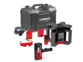 Zestaw TYXER R2 Digital-mm SET PRO – Niwelator Rotacyjny z Detektorem Koparkowym, Statywem i Łatą