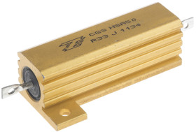 Rezystor do montażu w obudowie 330mΩ 50W ±5% TE Connectivity ±50ppm/°C drutowy Oczko lutownicze