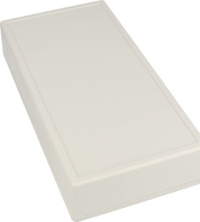 ABS handheld enclosure, (L x W x H) 220 x 110 x 44 mm, light gray (RAL 7035), IP54, 1599HGYBAT