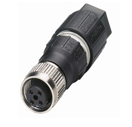 Złącze wielostykowe przemysłowe 4-pinowe M12 Montaż na kablu Gniazdo Phoenix Contact
