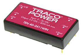 Przetwornica DC-DC, 40W, Uwe 9 → 36 V DC, Uwy 12V dc, Iwy 3.33A, TRACOPOWER