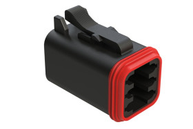 Złącze samochodowe 6-pinowe Amphenol Industrial 3-rzędowe PL 13A AT06 Montaż na kablu Połączenie zagniatane Złącze