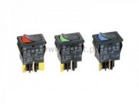 Przeł. kołys. z zielonym znakiem załącz 2pin