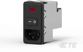 Filtr wejściowy złącza IEC 6A TE Connectivity Zatrzask