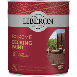 Liberon 126138 Extreme Decking Paint Medium Brown 2.5 litre