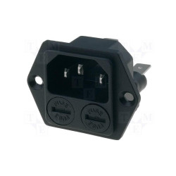 Gniazdo AC IEC C13 zasil.komp.do obudowy+2xBEZP. - 4707.2000