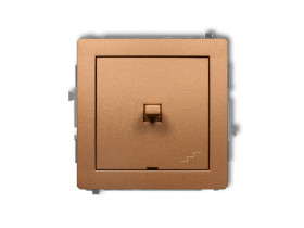 DECO Wyłącznik schodowy w stylu amerykańskim złoty metalik 8DWPUS-3 KARLIK