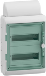 Distributor, 2x12 rows, (H x W x D) 556 x 340 x 164 mm, IP65/IK09, polymer, light gray, 13433DE