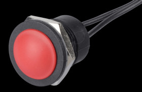 IAR3F1600 IA pushbutton 16 mm - low profile, NO, red