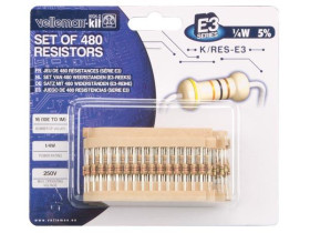 Velleman Set of 480 resistors (E3 series) - 1/4W - 5
