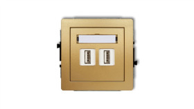 Deco Gniazdo Podwójne 2Xusb-Aa 3.0 Złoty 29Dgusb-6