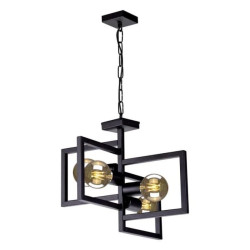 Lampa wisząca LAVAYA, geometryczny czarny kształt na łańcuszku K-4036 Kaja Lighting