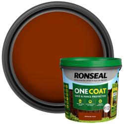 Ronseal KCB.8174503.40100.81 One Coat Shed &amp; Fence Protection Medium Oak 5 litre