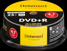 4811154 Intenso DVD+R 4.7 GB, 25-disc cake box, printable
