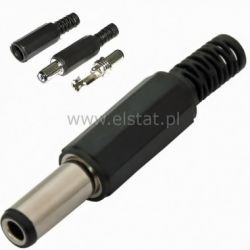 Wtyk DC 3,1/6,3/10 Laptop, sprzęt audio; czarny