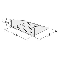 Płyta podstawy do szafek szerwerowych Apranet 26519202 1 szt.