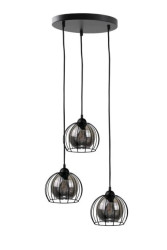 Lampa wisząca loftowa nowoczesna 3x E27 SOLO BLACK