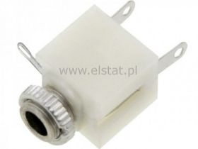 Jack 3,5 GN stereo przykręcane do lutowania białe