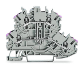 Złączka dwupiętrowa przelotowa 4-przewodowa szara TOPJOBS 2000-2208 /50szt./