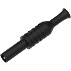 Electro PJP 1065-CD1-N Jack Plug 4mm Pin Dia Black 1pc With Screws