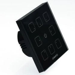 Wyłącznik dotykowy szklany panel sterujący DALI-2 IQswitch.109 czarny Comatiq