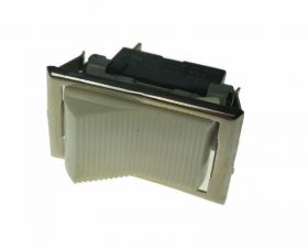 Przełącznik kołyskowy ON-OFF biało- srebrny (15A30)