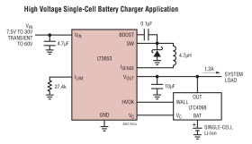 1.2A, HV Input Regulator with Output Current Limit for Battery Charger Applications