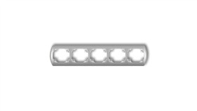 Trend Ramka Pozioma Pięciokrotna Srebrny Metalik 7Rh-5