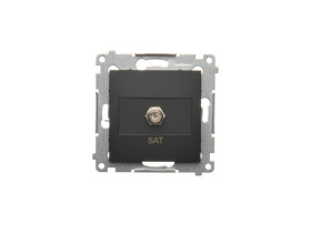 SIMON 54 Gniazdo antenowe SAT pojedyncze czarny (moduł) DASF1.01/49 KONTAKT SIMON