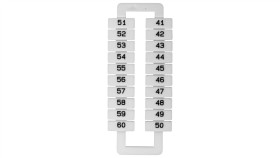 Oznacznik Do Złączek (Euro) 2,5-70Mm2 /41-60/ Biały 43192 /1 Blister=20 Szt/