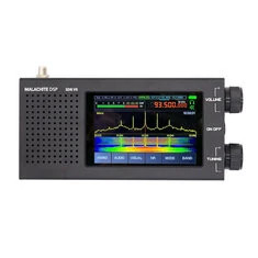 NOWY odbiornik radiowy Malachite V5 DSP SDR 1.10d częstotliwość od 10 kHz do 2 GHz bateria 5000mAh obudowa CNC z aluminium desig