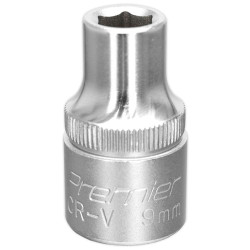 Sealey S1209 Walldrive Socket 9mm 1/2&quot;sq Drive