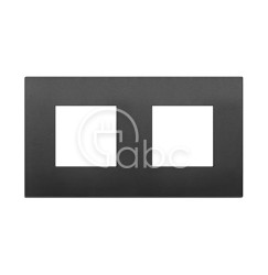 Ramka ozdobna 4M (2+2x71) czarny technopolimer, 19643.71