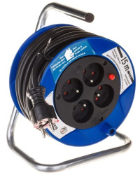 Przedłużacz bębnowy Kompakt 15m 4x230V czarny H05VV-F 3G1,5 1079184004