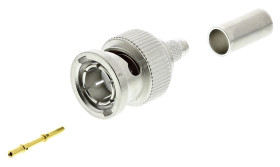 Złącze koncentryczne Montaż na kablu Męski 75Ω typ złącza Złącze BNC 3GHz Połączenie zagniatane