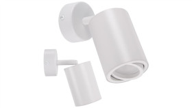 Lampa Kinkiet Oprawa Ścienno-Sufitowa Bemol Spt Regulowany Spot Gu10 Biały...