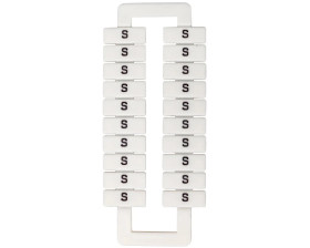 Oznacznik do złączek (EURO) 2,5-70mm2 /S/ biały 43192/1 blister=20 szt/