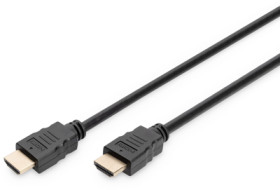 Connection cable, 3 m, black, HDMI plug type A, straight to HDMI plug type A, straight, DB-330123-030-S