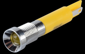 Q8R1CXXY220E Indicator LED, 220 V AC, 8 mm, FASTON, yellow/BrC